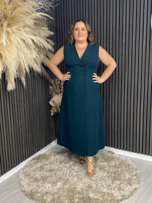 HAZEL DRESS - DARK GREEN