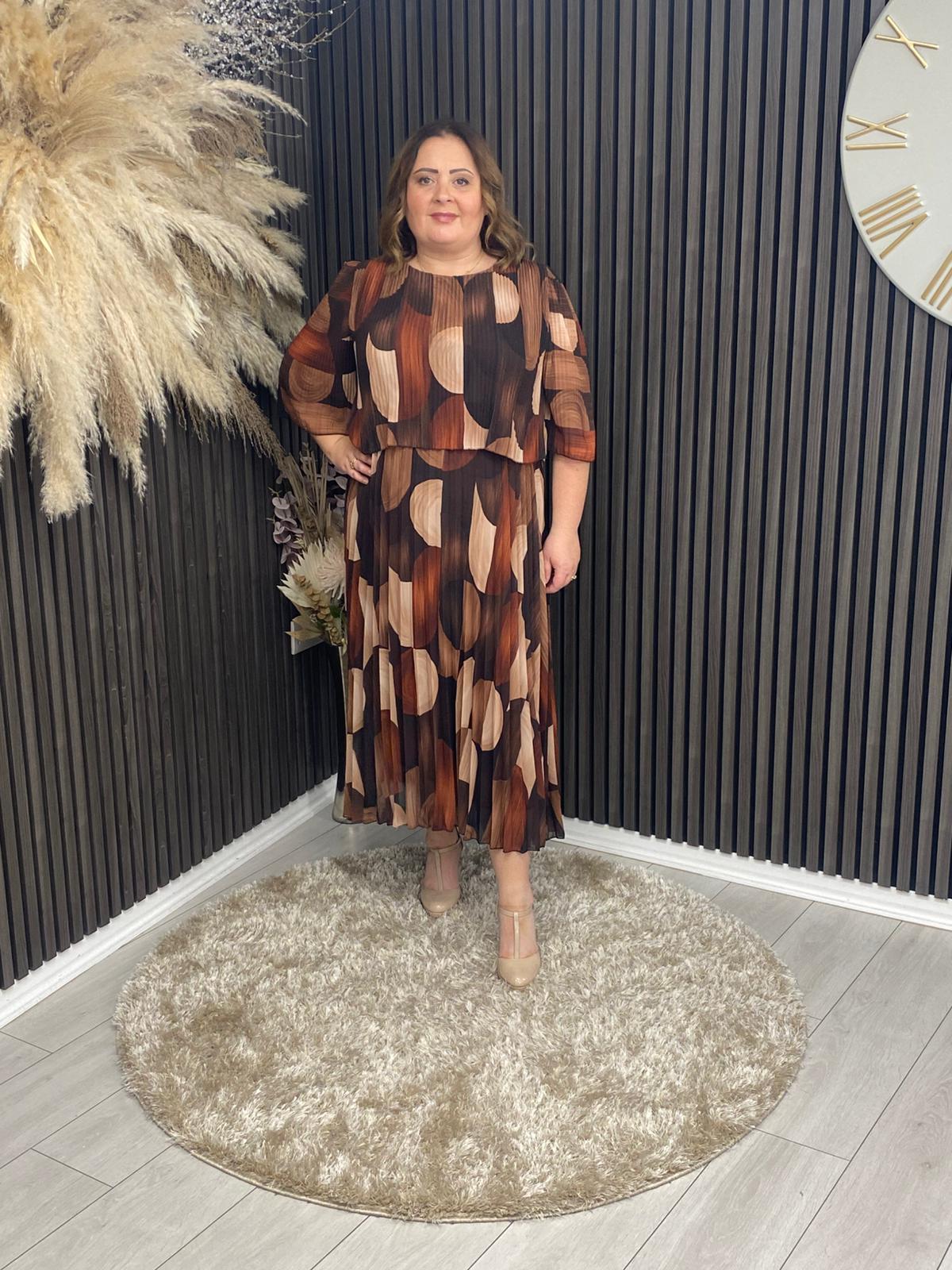 DENISE DRESS - BROWN