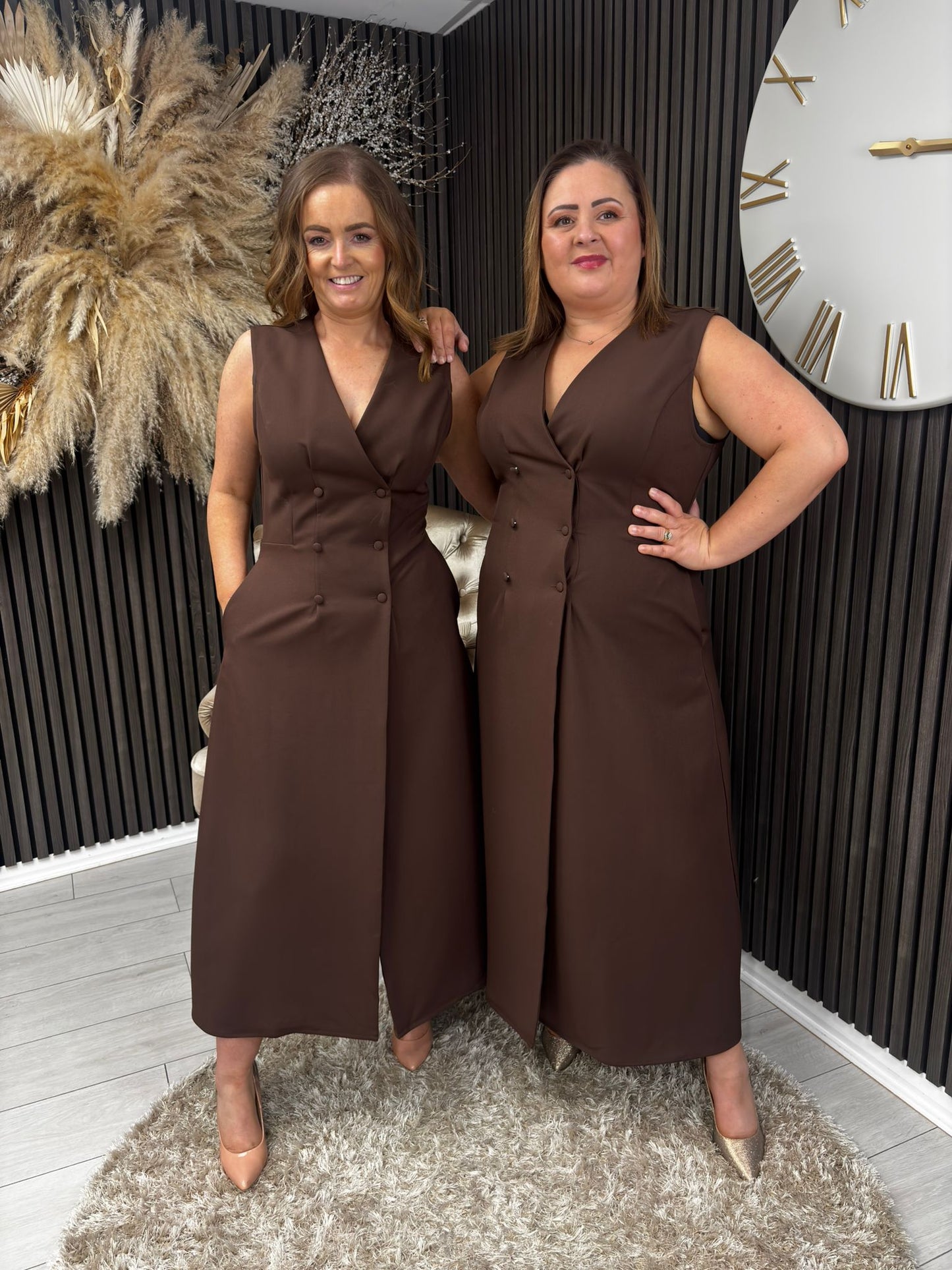 HAZEL DRESS - BROWN