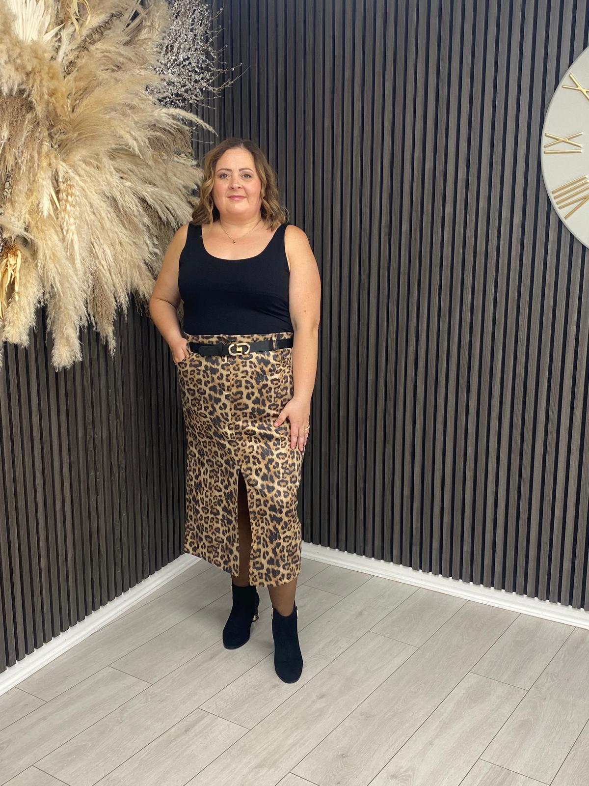 BERNICE LEOPARD PRINT SKIRT