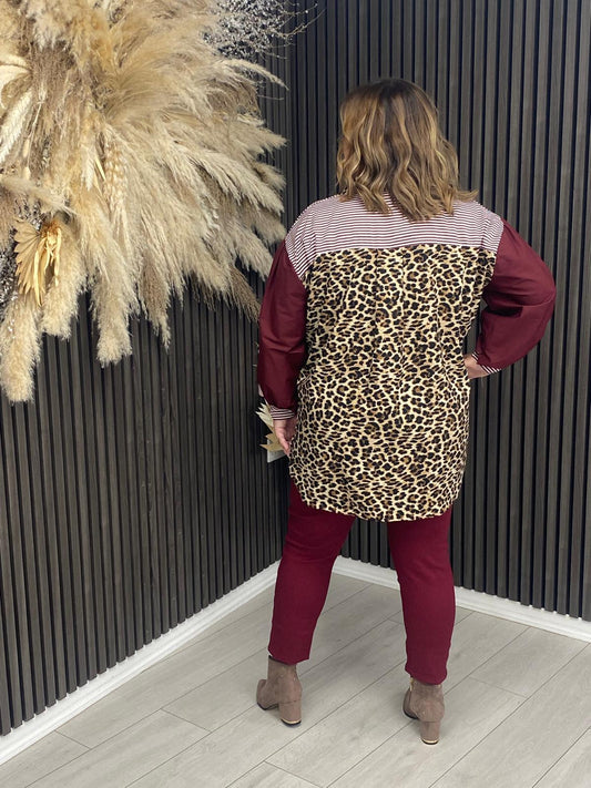 KRISTA SHIRT - BORDEAUX