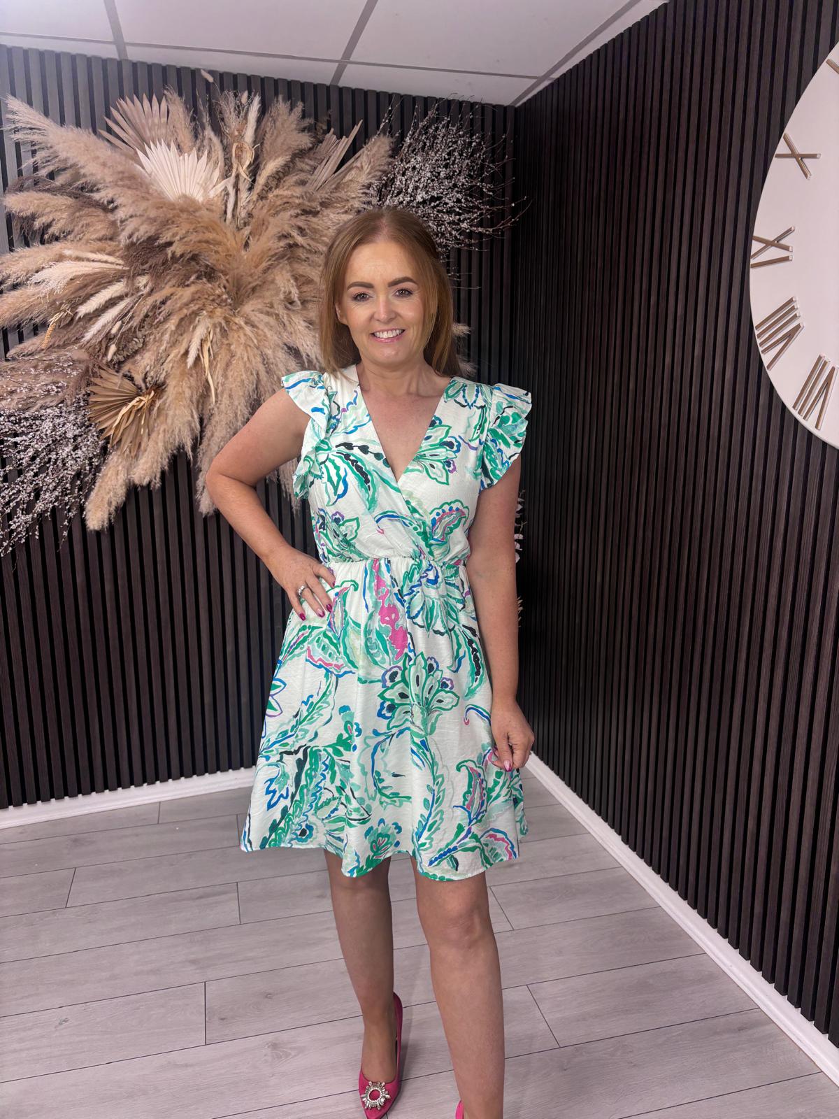 SALLY ANNE DRESS - GREEN