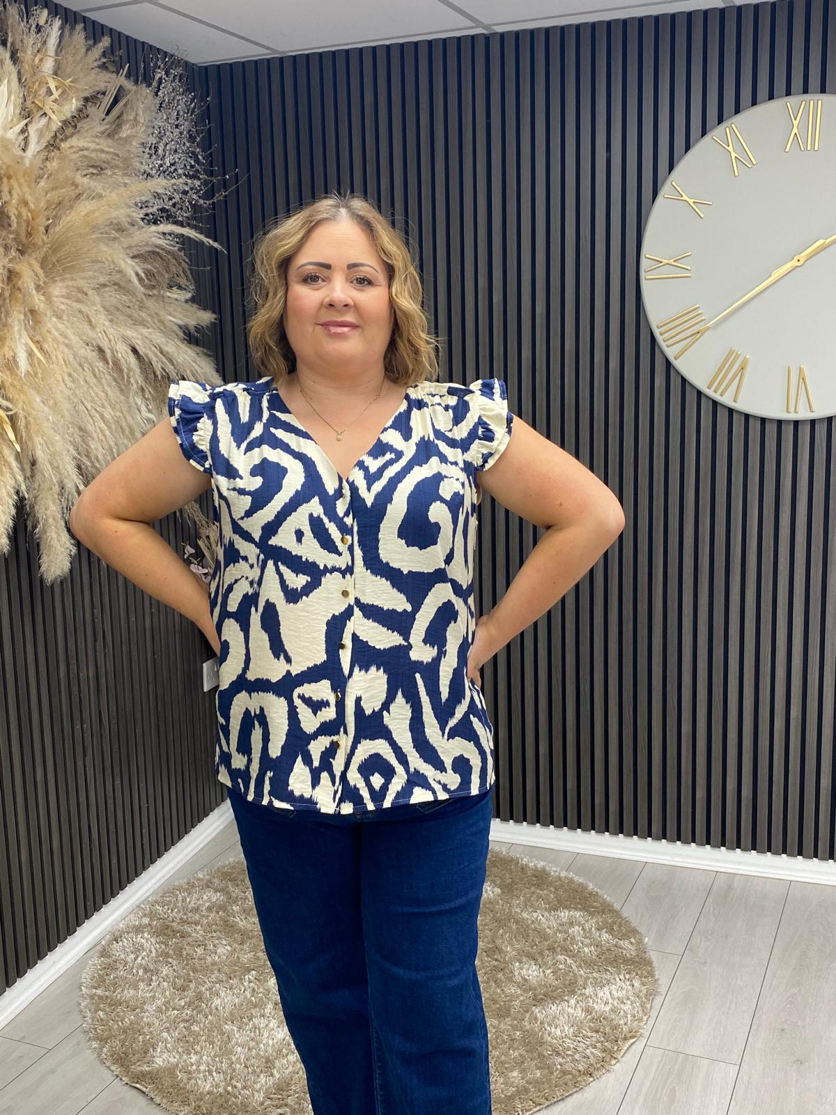 LOTTIE TOP - NAVY