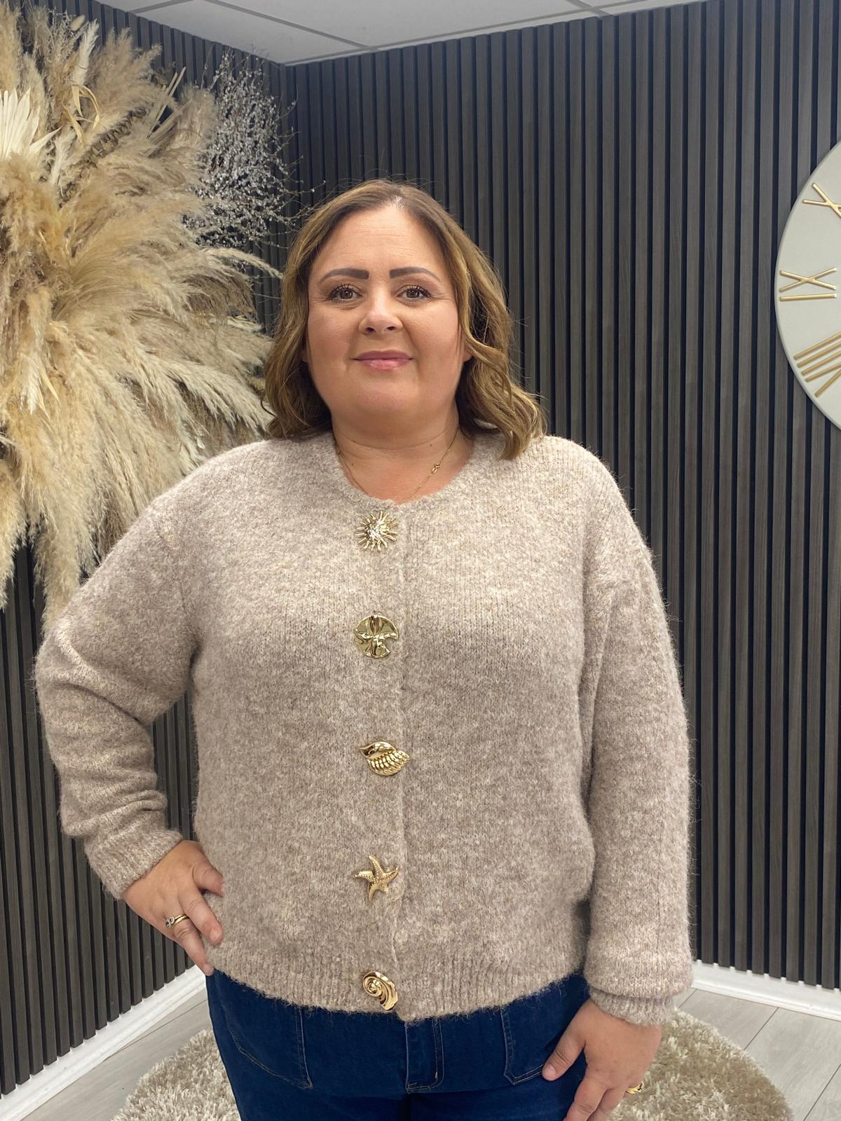 ANNA CARDIGAN - TAUPE