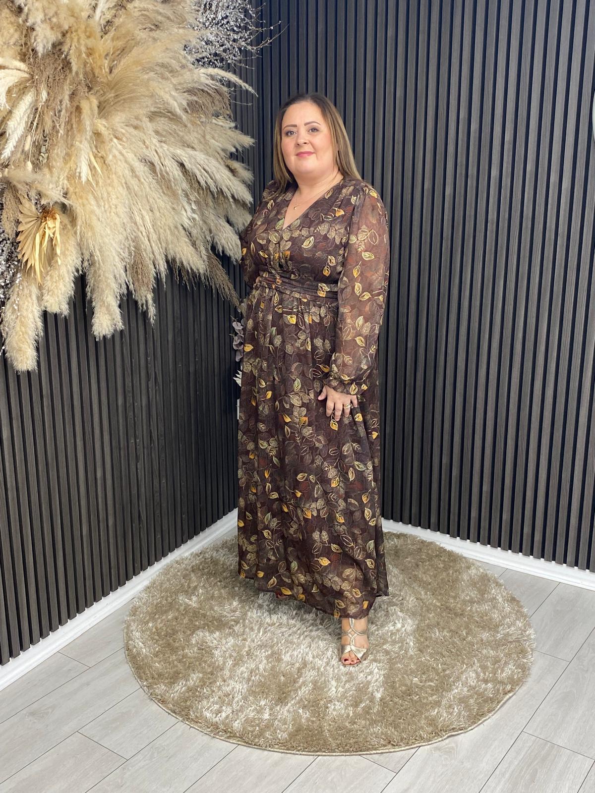 VALERIE DRESS - BROWN