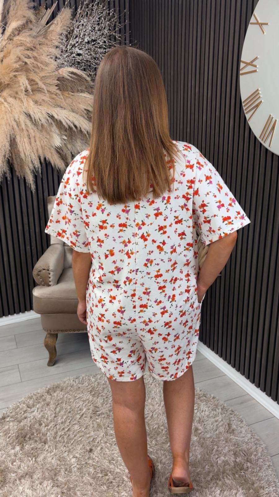 GENEVIEVE PLAYSUIT - FLORAL
