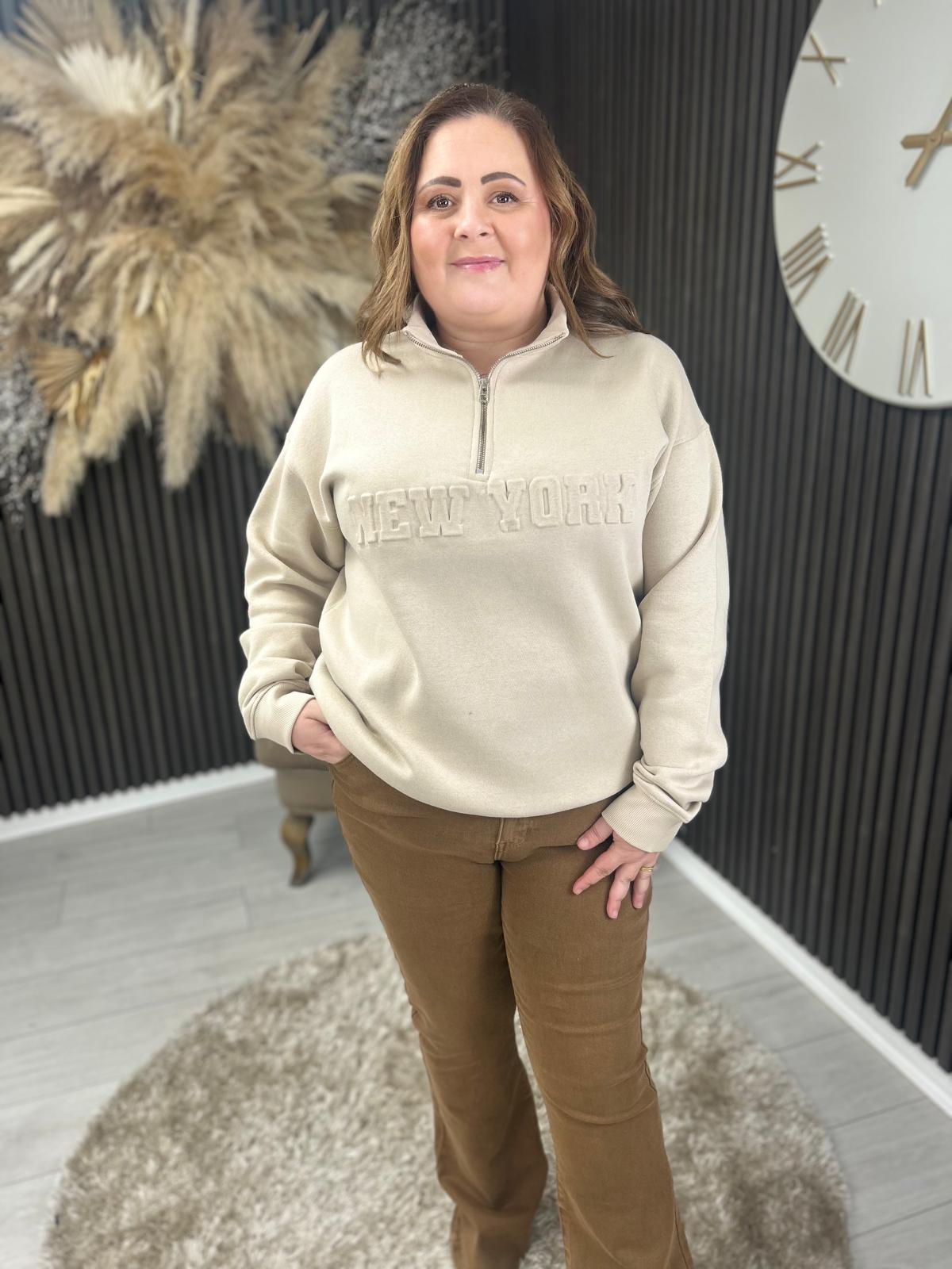 NEW YORK SWEATSHIRT - BEIGE