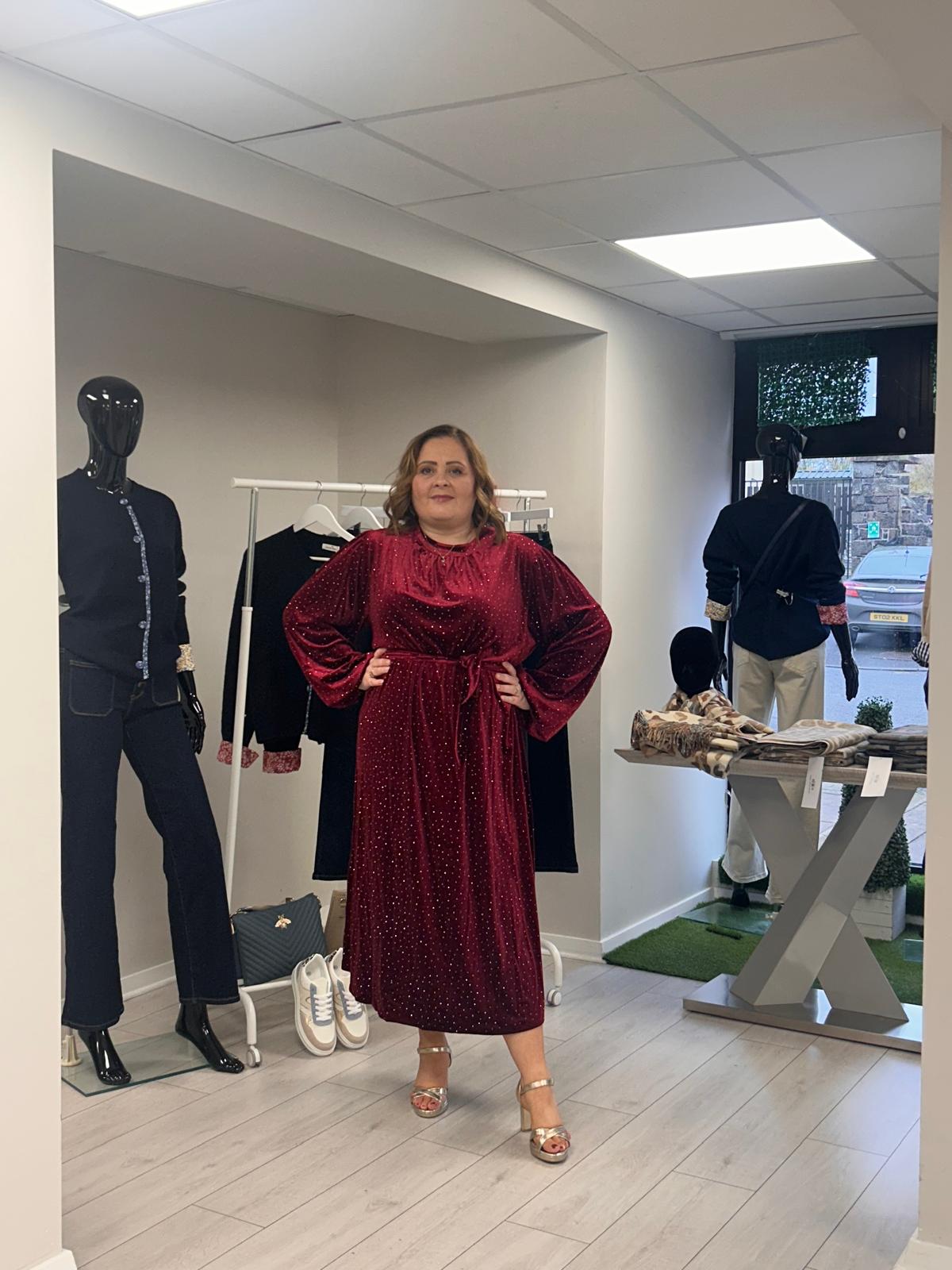 SKYE DRESS - BORDEAUX