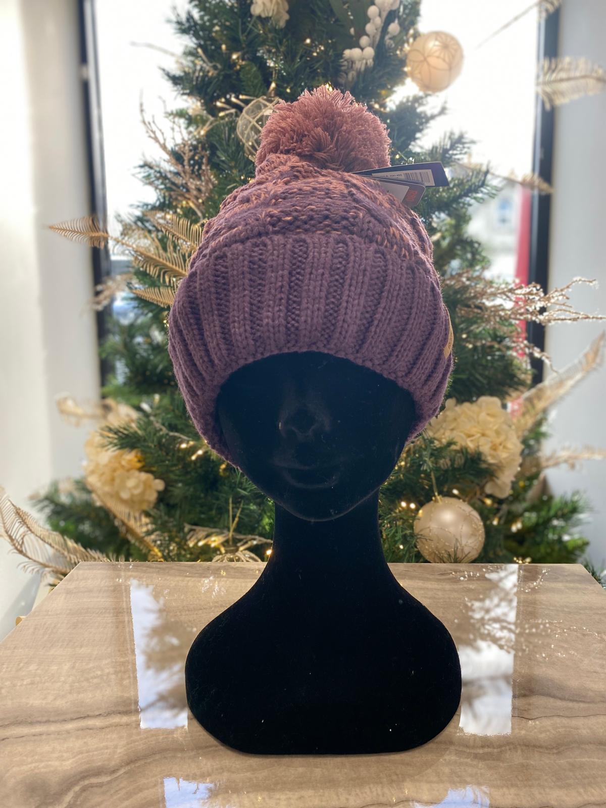 LOLA BOBBLE HAT - PURPLE