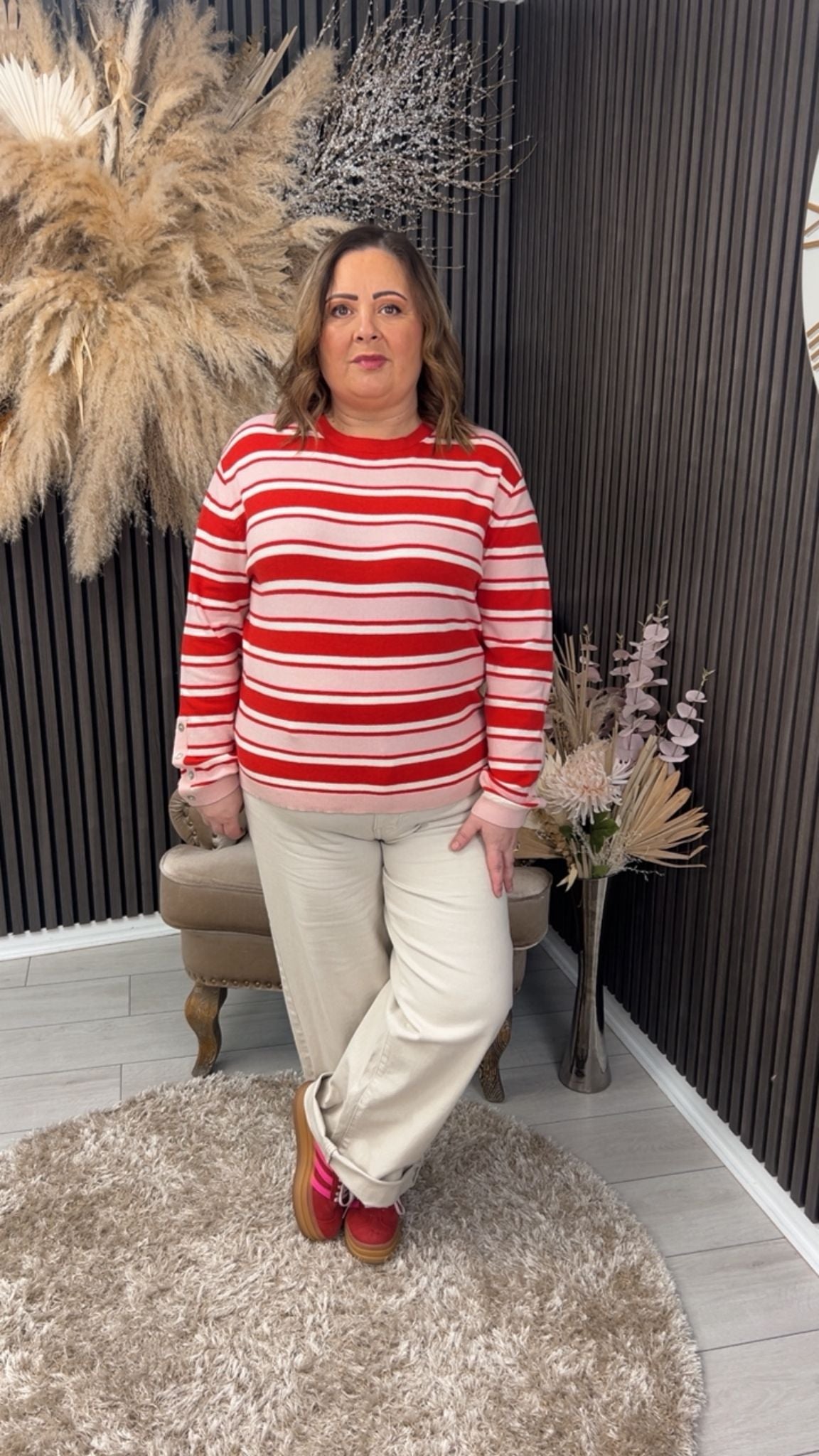 DIANI JUMPER - RED/PINK