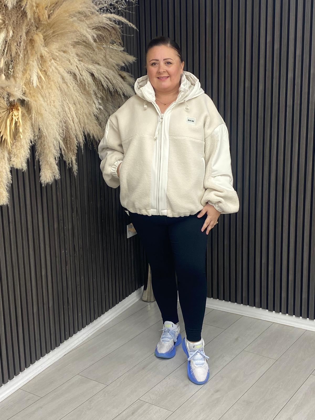 GYM KING WOVEN JACKET - CREAM
