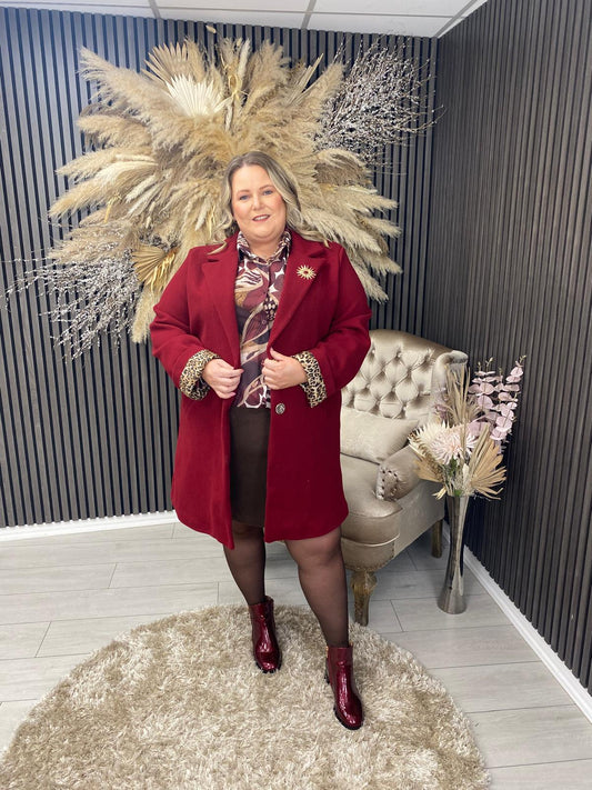 KYLA ANN COAT - BURGUNDY