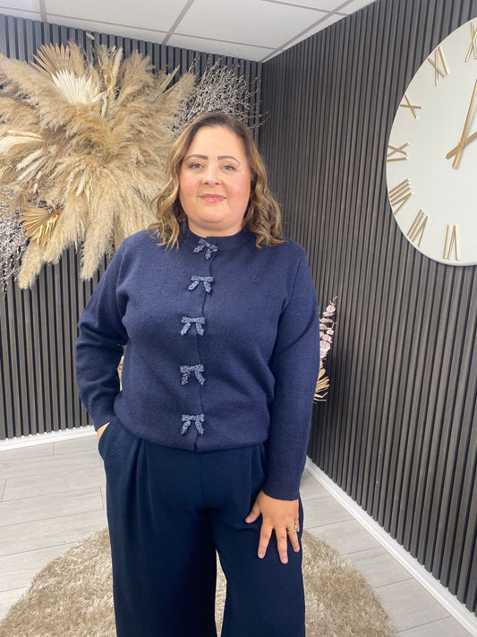 JOANIE CARDIGAN - NAVY