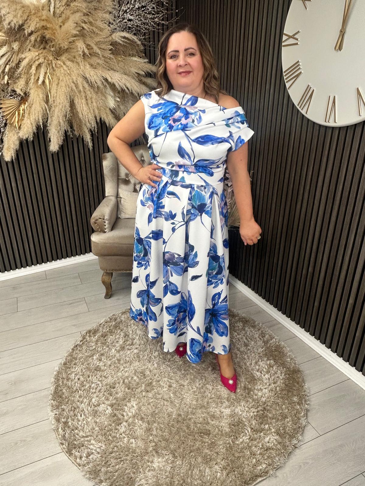 BETTY DRESS - BLUE FLORAL