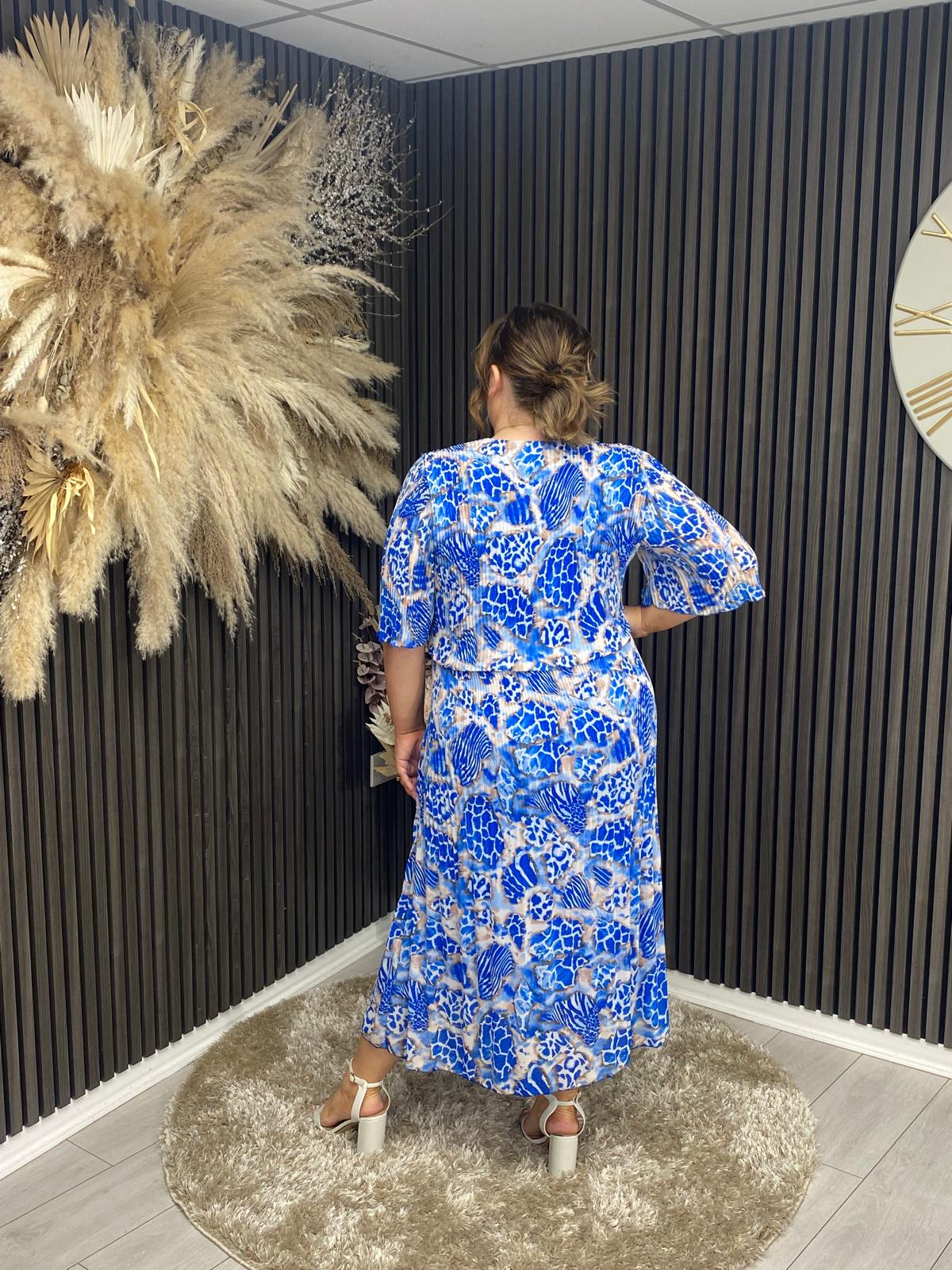 ISOBEL DRESS - BLUE PRINT