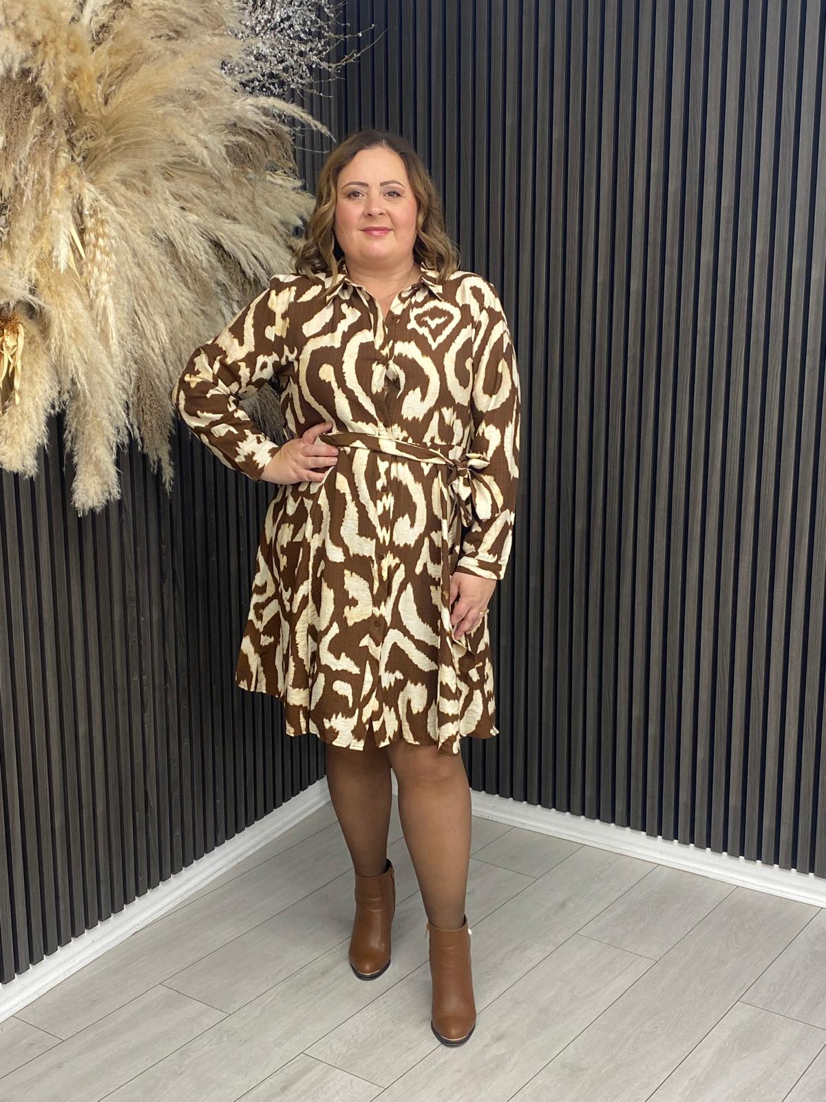 MANUELA DRESS - BROWN