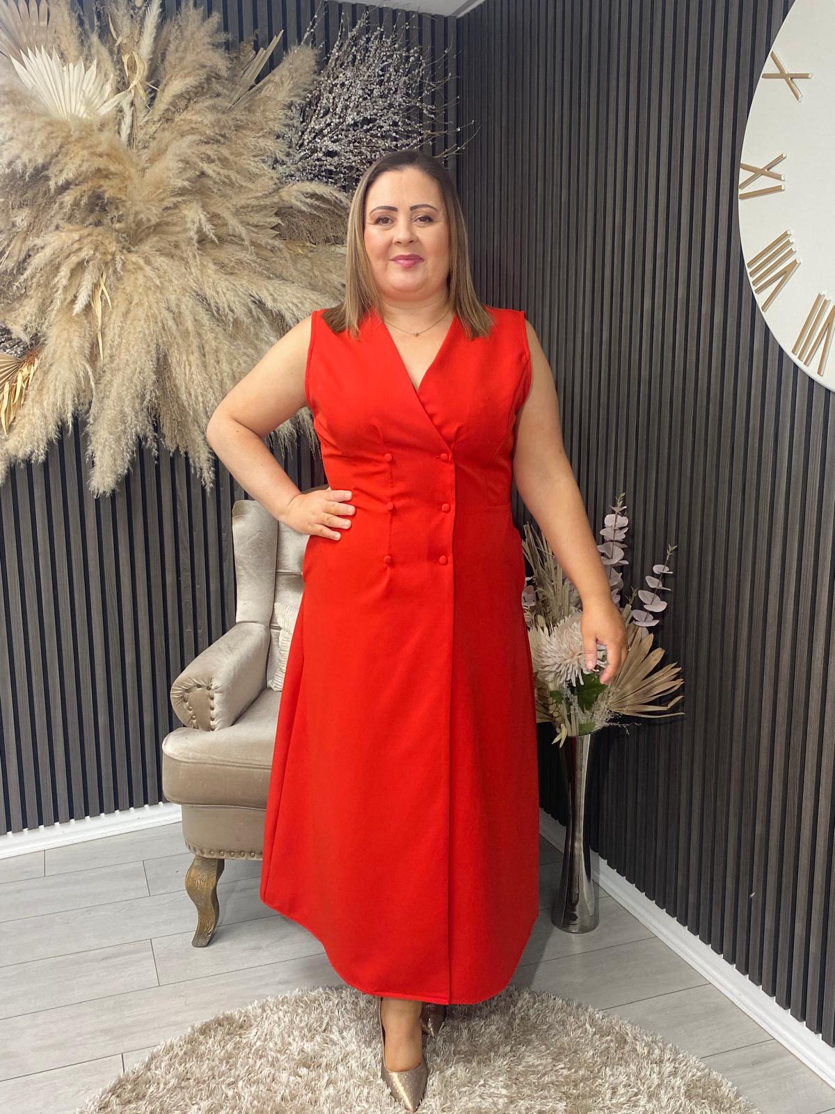 HAZEL DRESS - RED