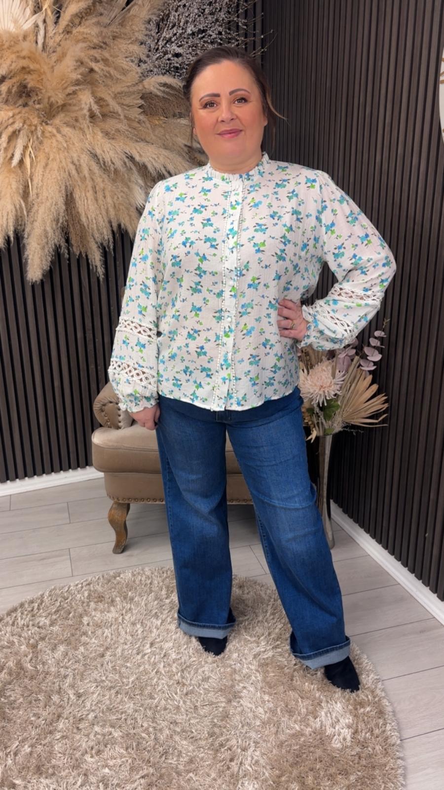 SAWYER SHIRT - BLUE FLORAL