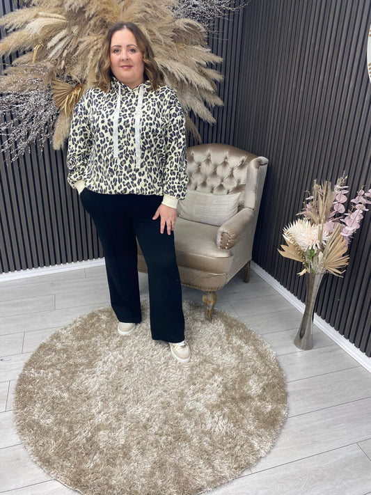 TINA HOODIE - LEOPARD PRINT
