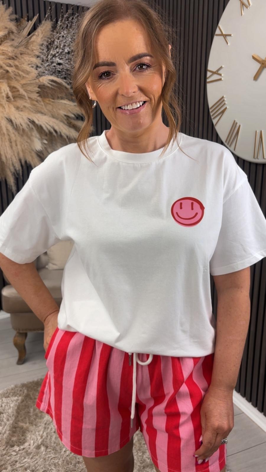 KEEVA T-SHIRT - RED/PINK