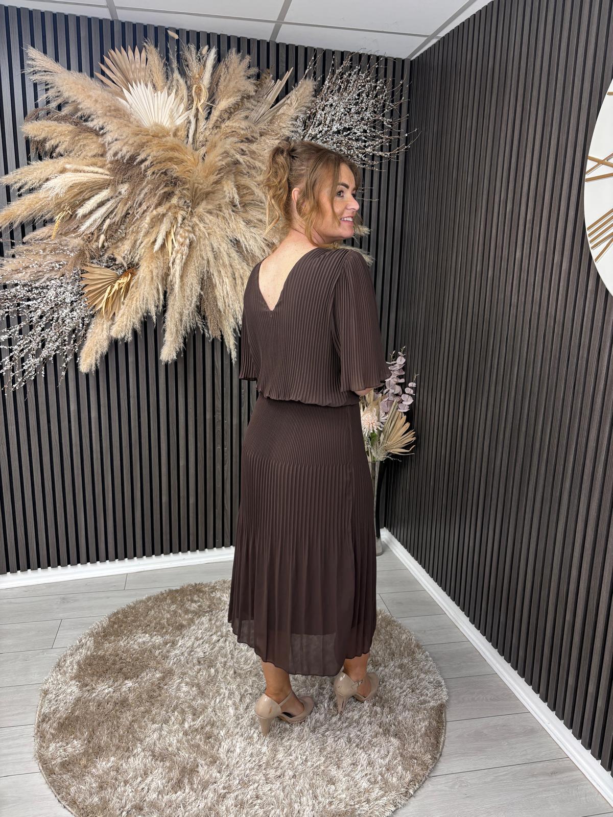 STACEY DRESS - BROWN