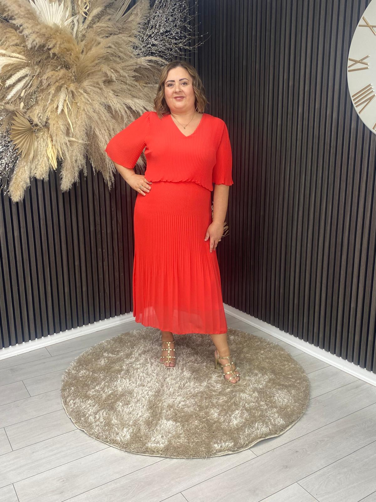 STACEY DRESS - CORAL