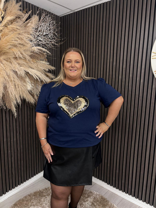 ETTA T-SHIRT - NAVY