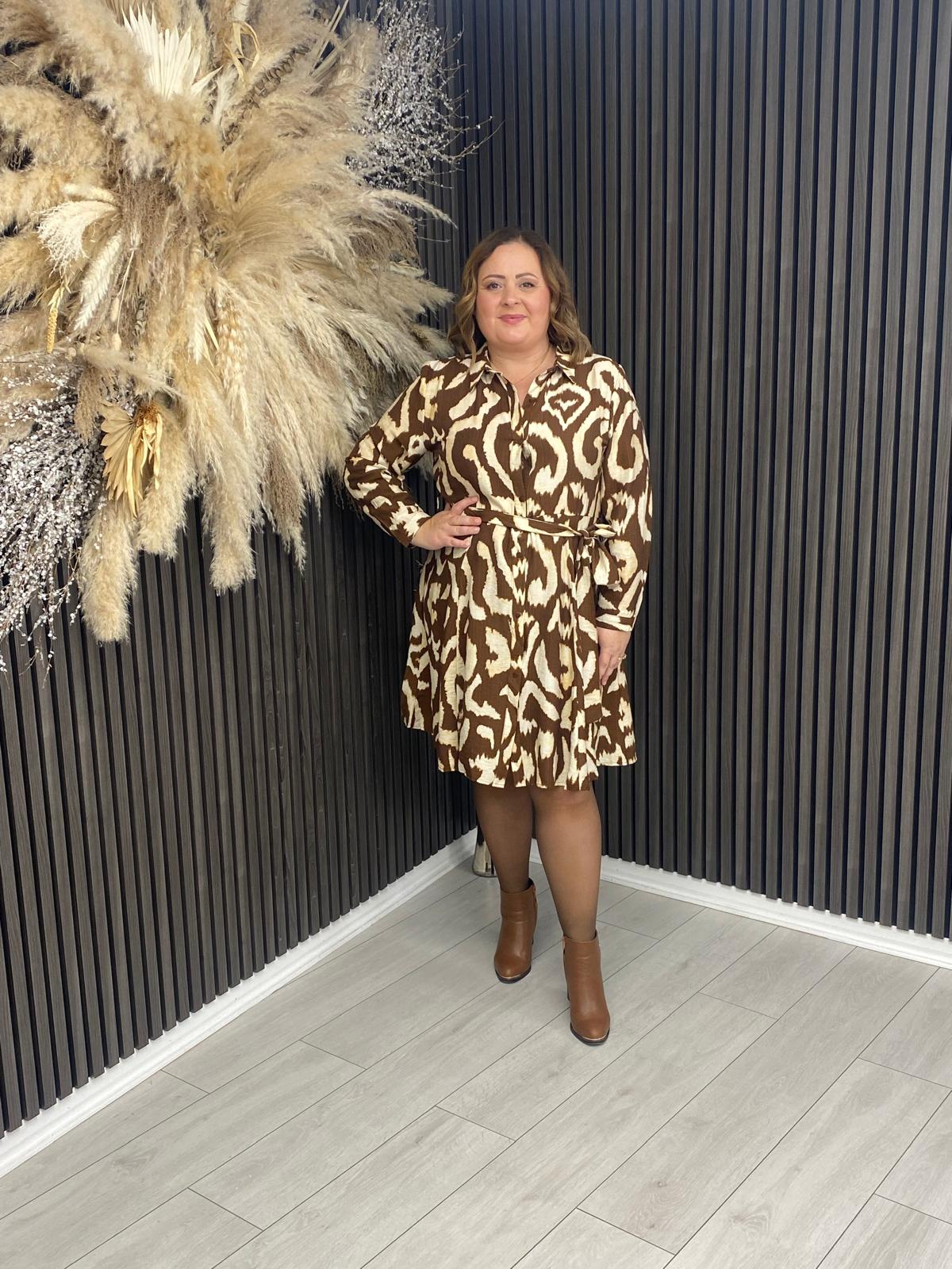 MANUELA DRESS - BROWN