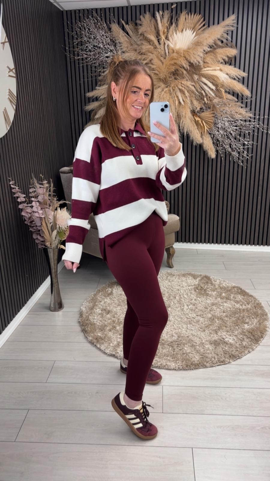 LORRAINE JUMPER - CREAM/WINE