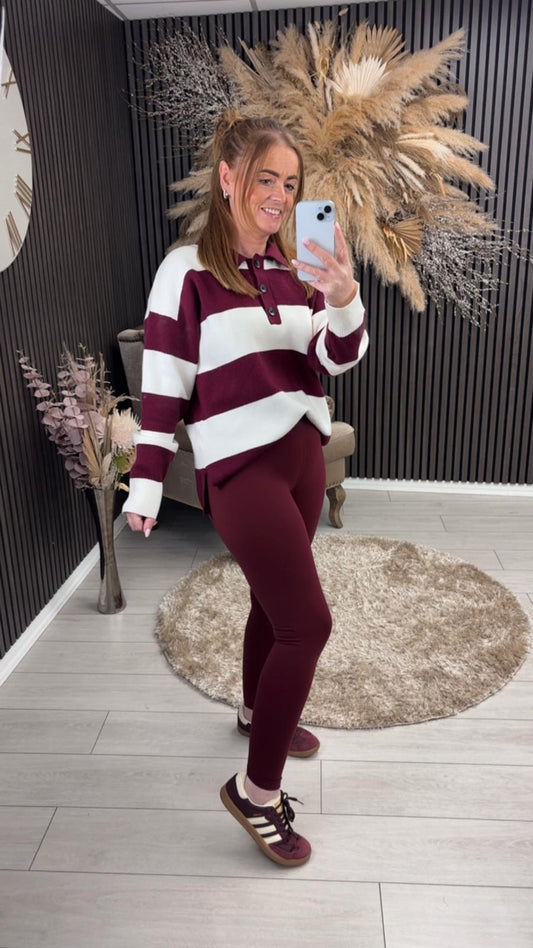 LORRAINE JUMPER - CREAM/WINE