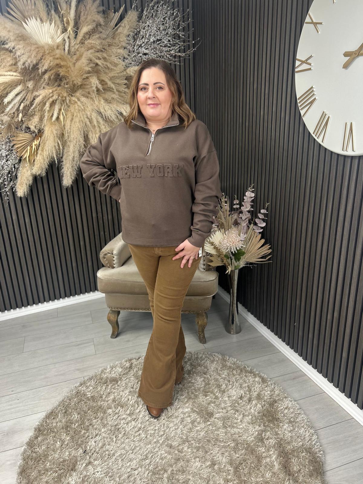 NEW YORK SWEATSHIRT - BROWN