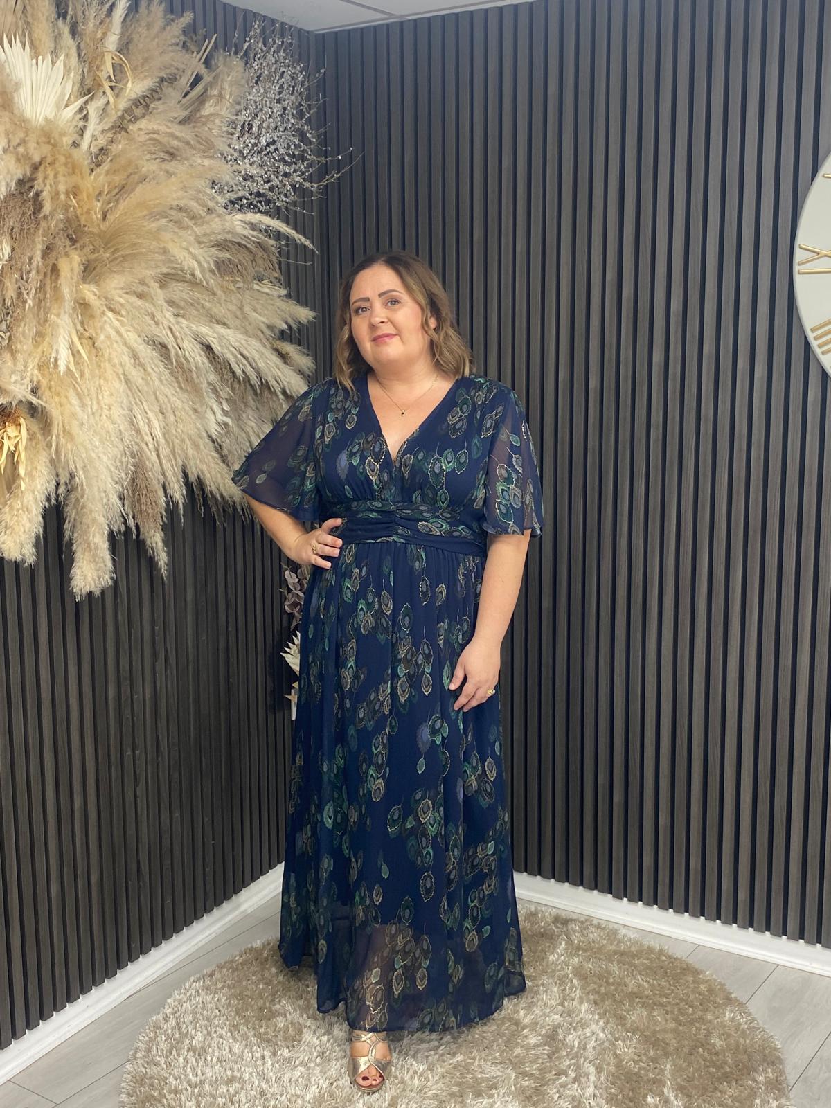 NARLA DRESS - NAVY