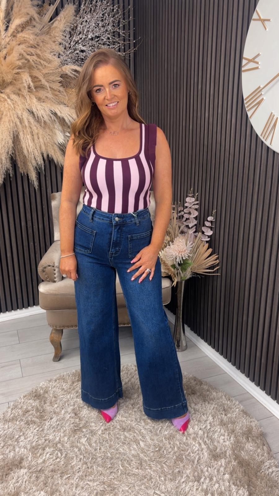 KATRINA WIDE LEG JEANS - BLUE