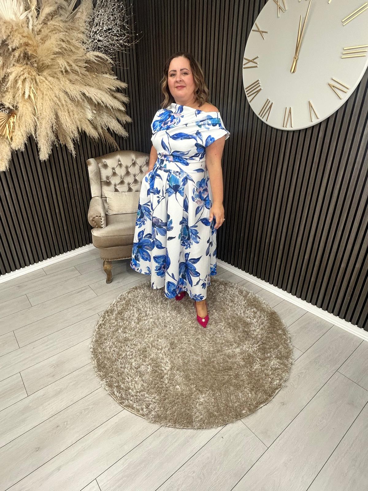 BETTY DRESS - BLUE FLORAL