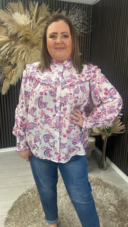 SALLY SHIRT - PINK/PURPLE