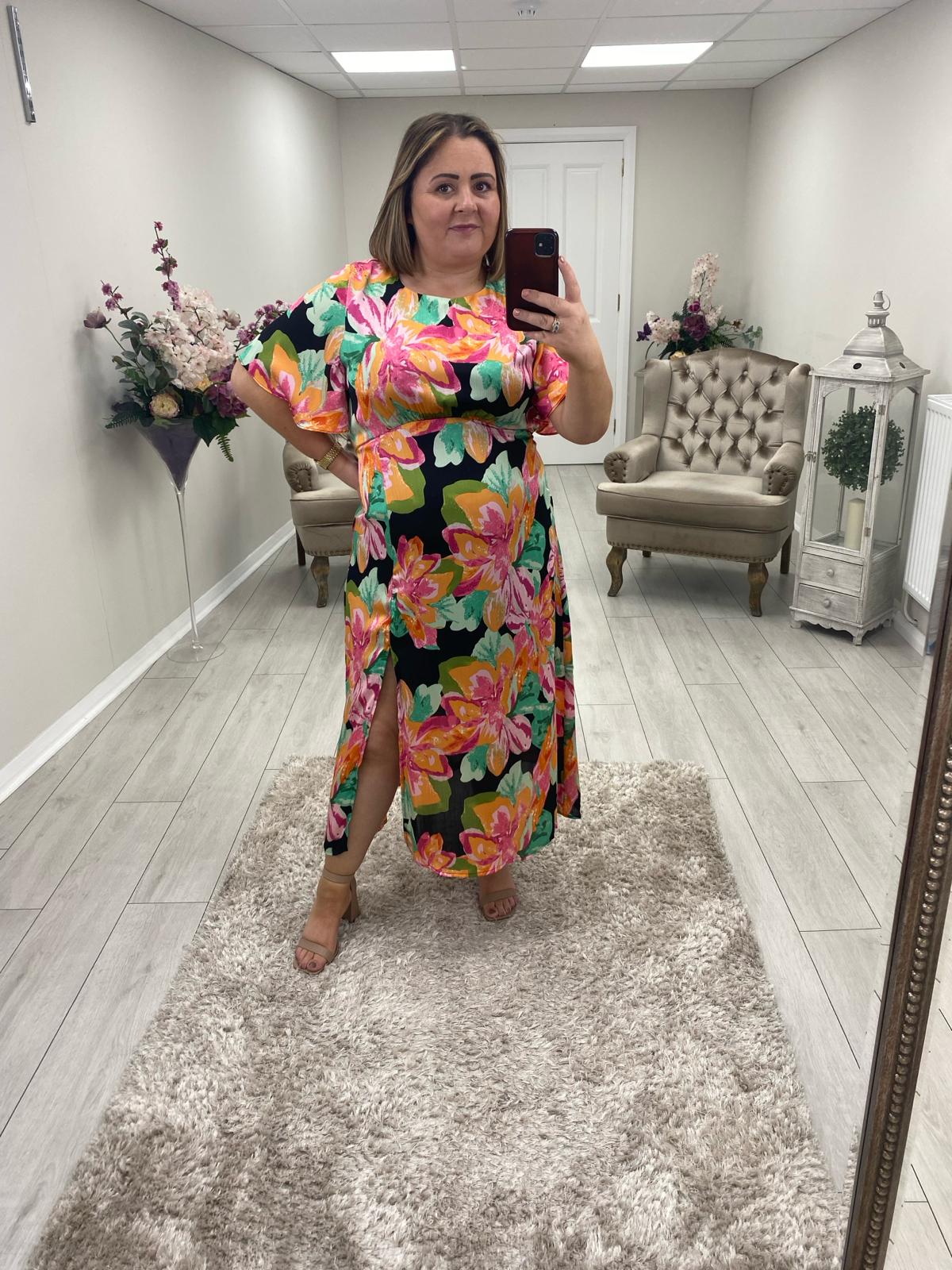 BRITNEY DRESS - BLACK PRINT