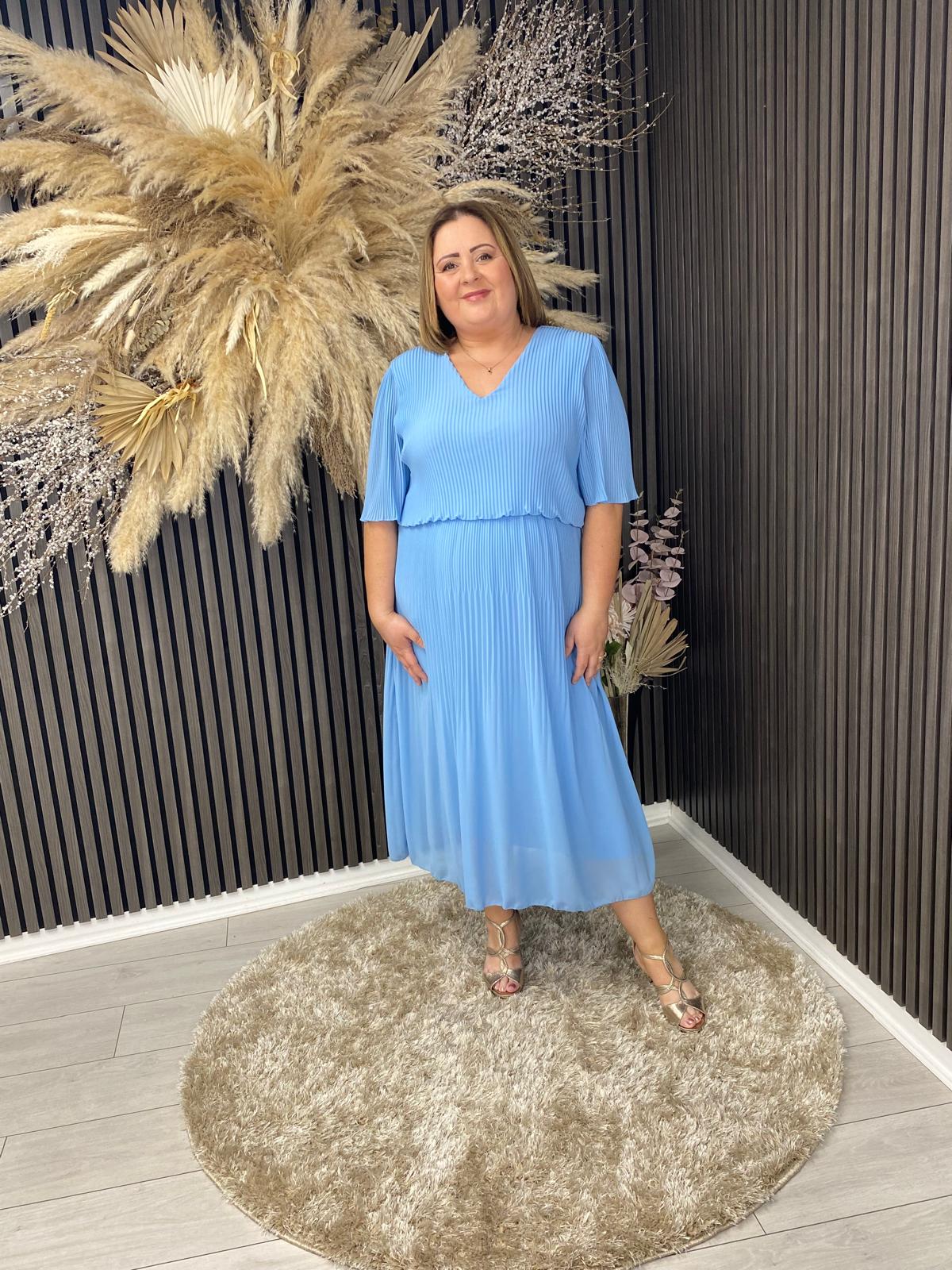 STACEY DRESS - POWDER BLUE