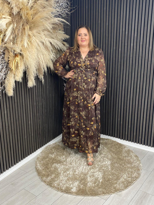 VALERIE DRESS - BROWN