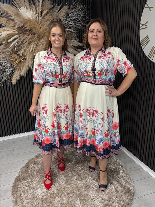 HOLLAND DRESS - CREAM PRINT