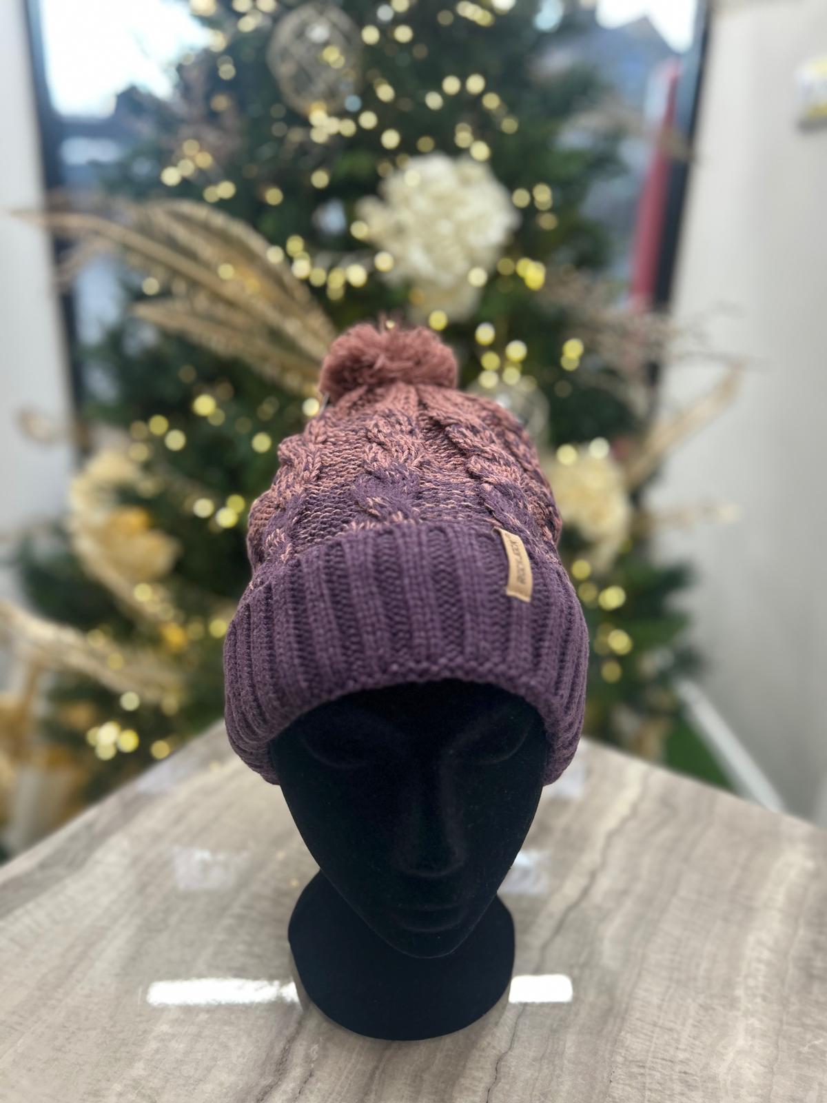 LOLA BOBBLE HAT - PURPLE