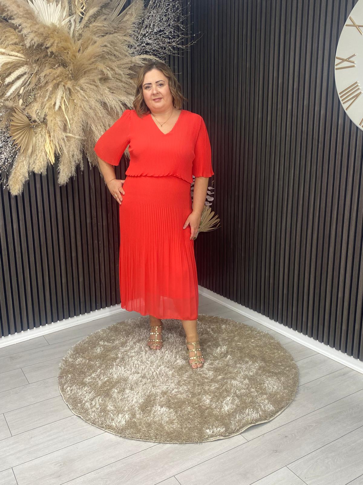 STACEY DRESS - CORAL