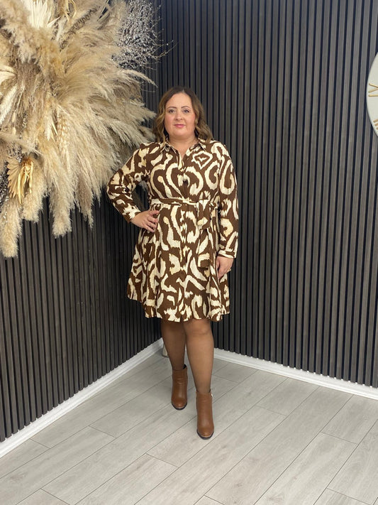 MANUELA DRESS - BROWN