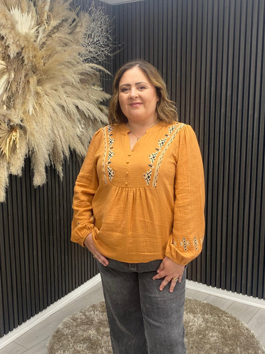SOPHIA TOP - CAMEL