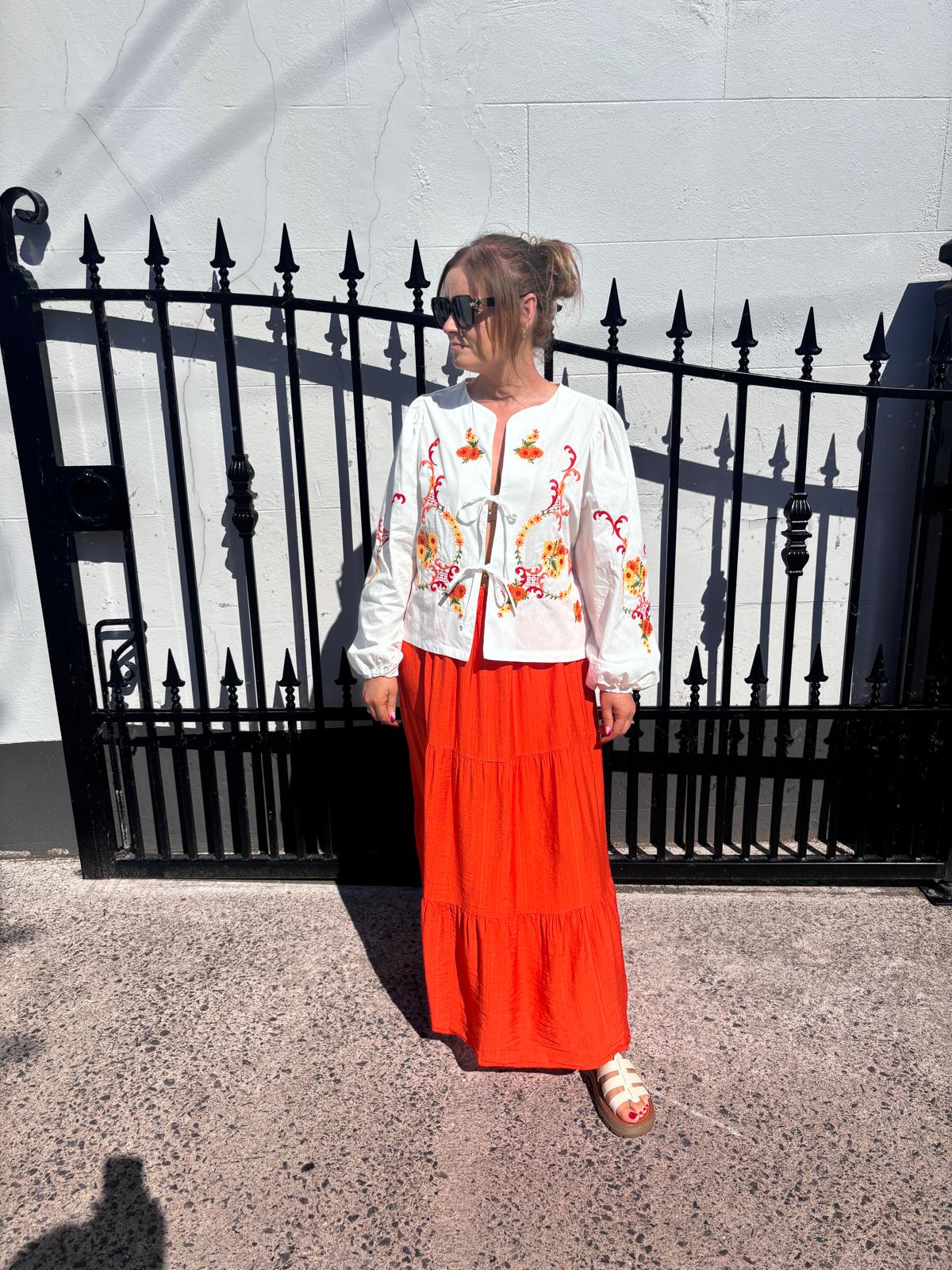 CAROL ANN SKIRT - ORANGE