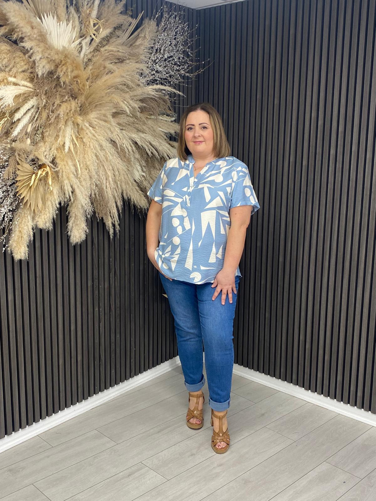 TERESA TOP - BLUE