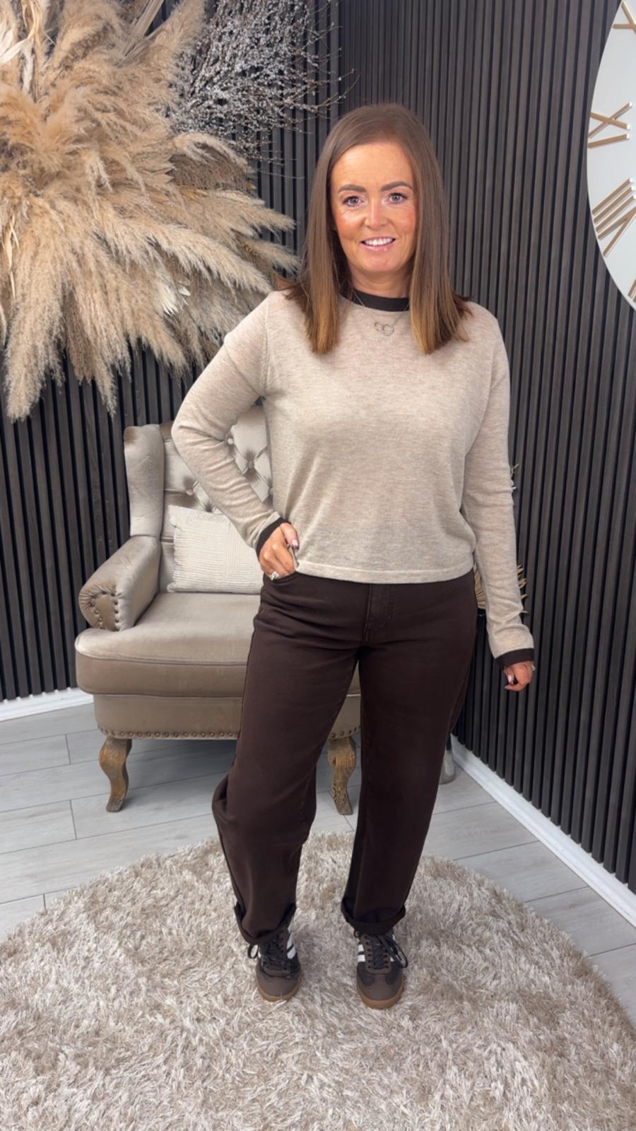 MORGAN TOP - TAUPE