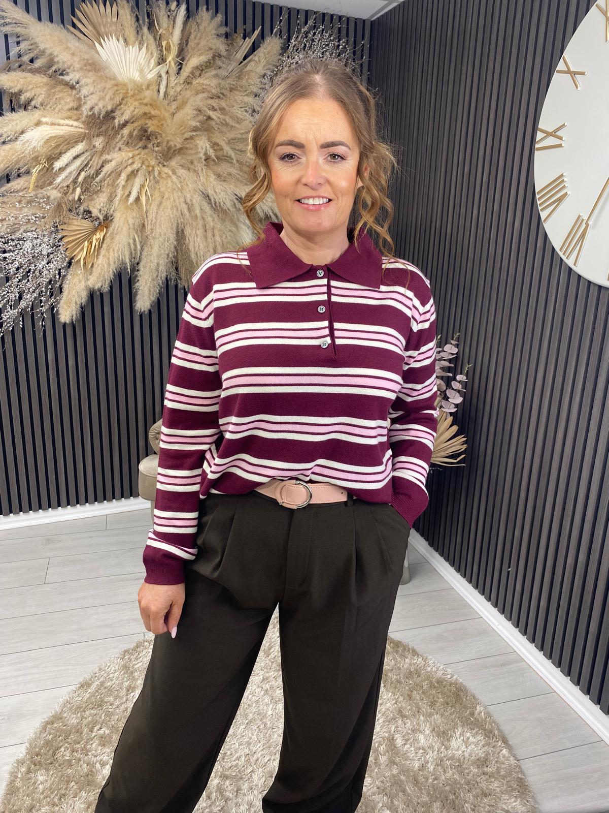 JORGIE TOP - BURGUNDY