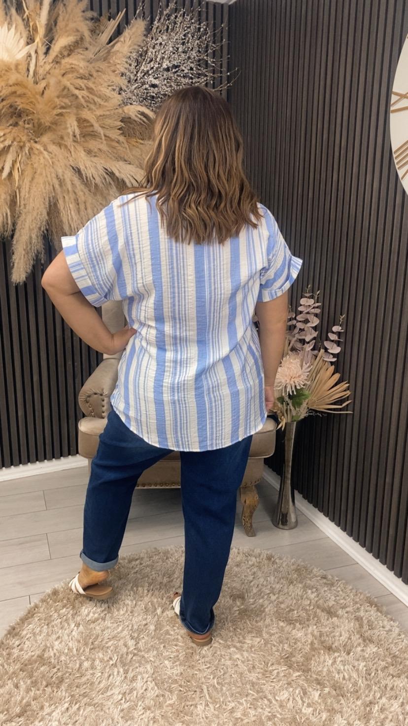 AGNES TOP - BLUE