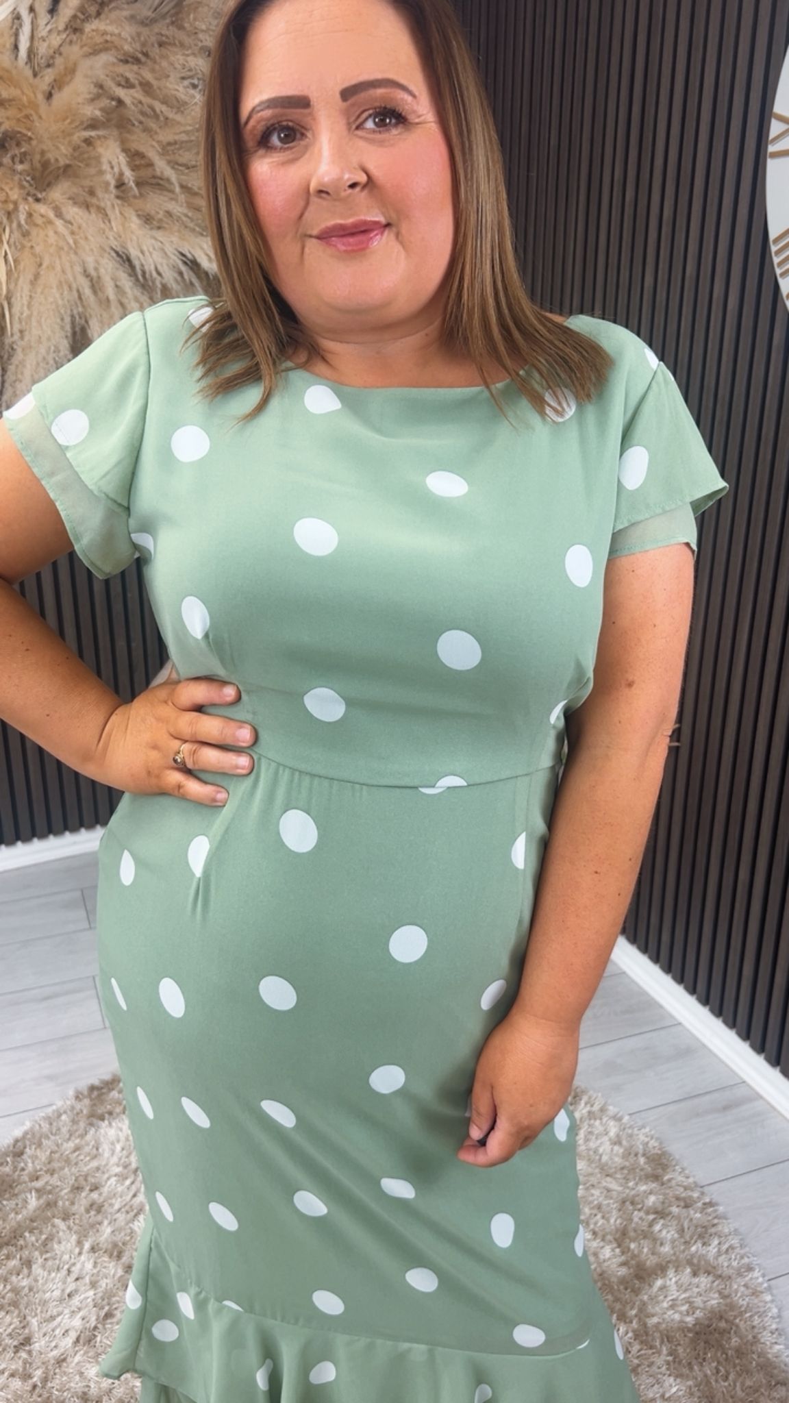 ROXY DRESS - SAGE SPOT