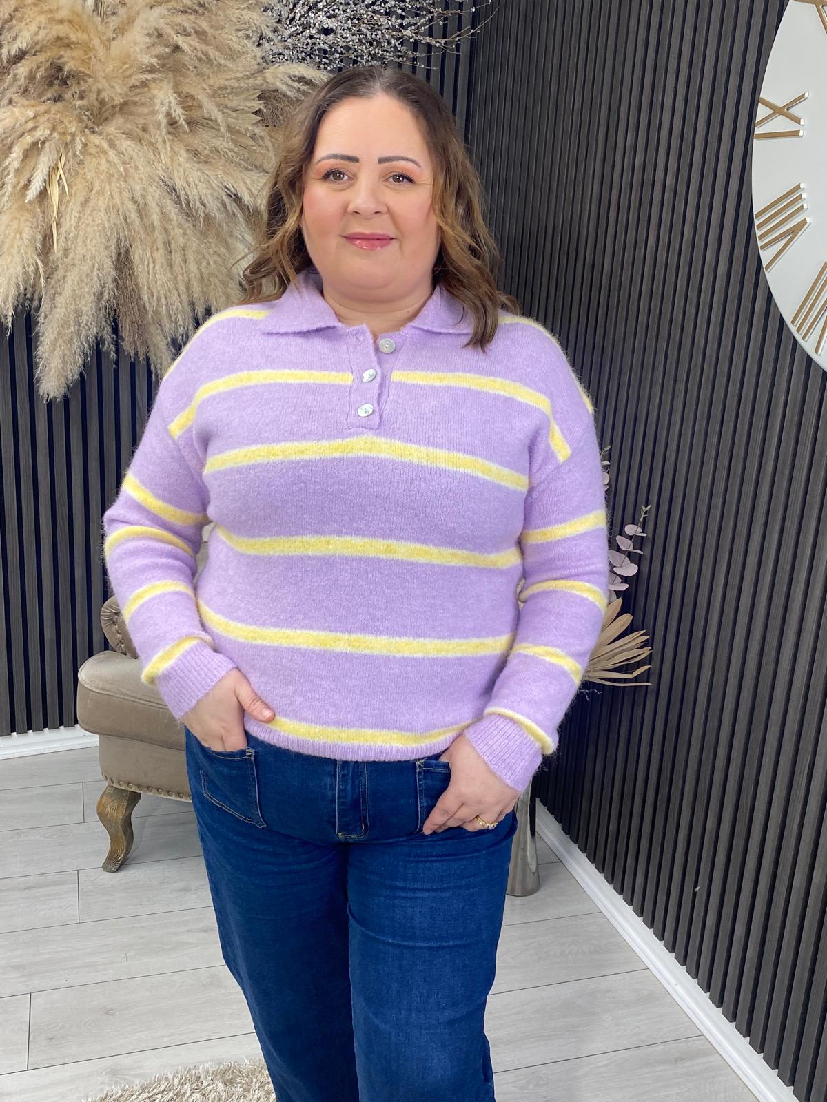 NORA JUMPER - LILAC/YELLOW